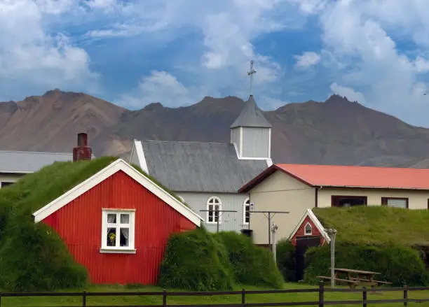 Photo of The charming village and church of BorgarfjÃ¶rÃ°ur eystri, Eastern Iceland