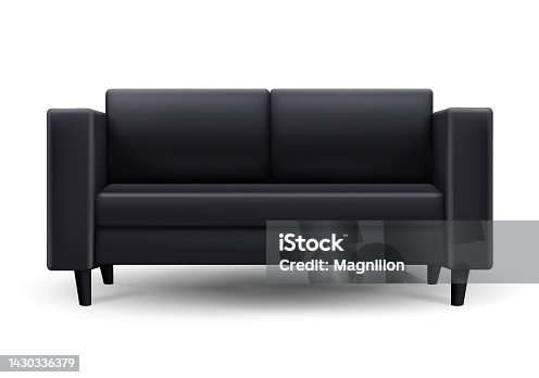 istock Modern Black Sofa 1430336379