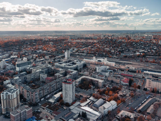 istock Aerial Central Kharkiv Railway station, Ukraine 1430338669