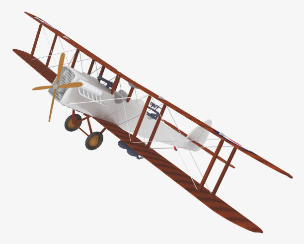 istock Biplane airplane from 1915 isolated on white background 1430338798