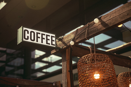 Coffee banner sign