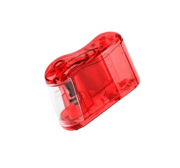 red pencil-sharpener isolated on white background