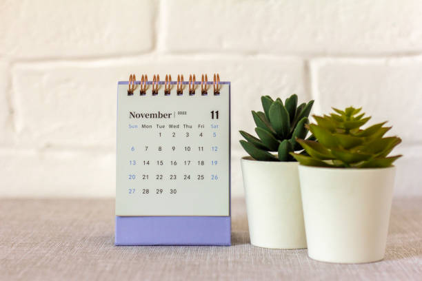 istock Hello November 2022.Desktop calendar for planning and managing each date. 1430346820