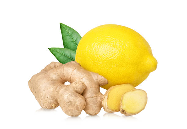 istock Ginger and lemon isolated on white background. 1430353983