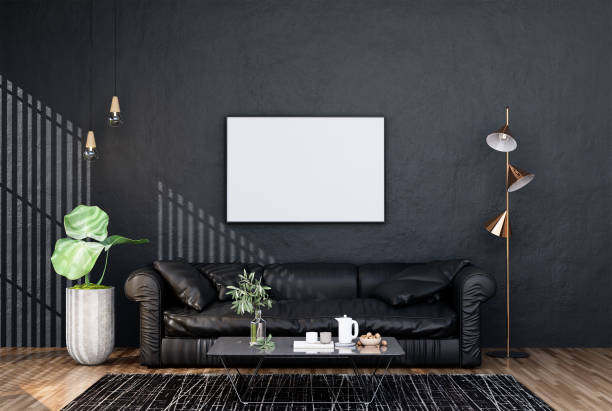 istock Mock up poster frame in modern interior fully furnished rooms 1430359626