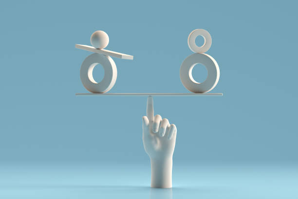 istock Balance board with human hand, teamwork, minimal concept, business background 1430363292