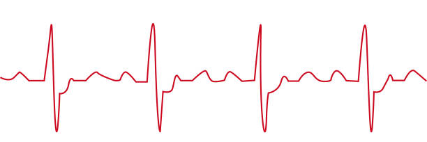 istock Cardiology, medicine and first aid concept in flat style. Heartbeat, pulse, heart rate on a white background. Creative medical illustration for web applications, presentations, print. 1430365905