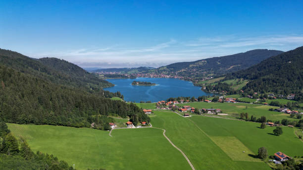istock Aerial view on Lake Schliersee 1430367688