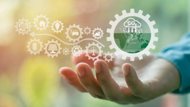 istock Offset by planting trees, reduce CO2 emissions and carbon footprint to limit global warming and climate change Sustainable development and green business based on renewable energy electric transport 1430370509
