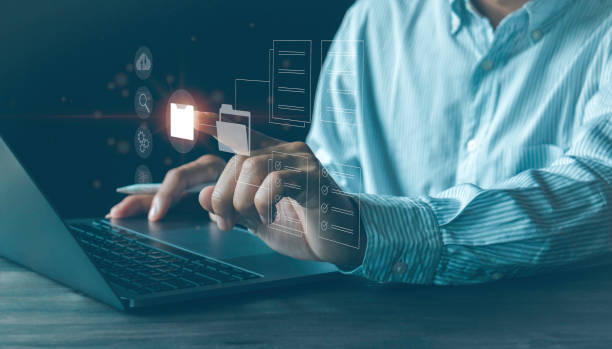 Business processes, Document Management System (DMS), and Automation software to archive and efficiently manage information files. Internet and service for cloud data transfer technology.