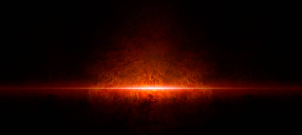 istock The texture of fire on a black background is reflected, in an empty dark scene, the flame is burning with smoke float up 1430371769