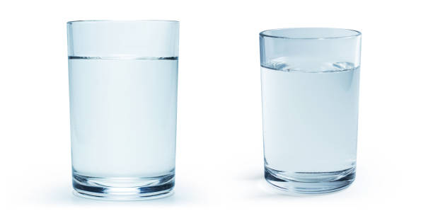 istock A glass with water on a white background 1430371873