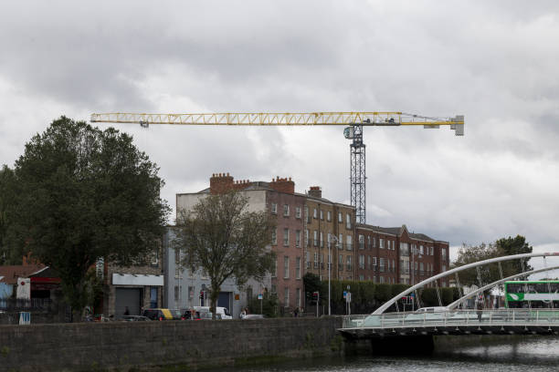 istock Tower cranes in Dublin City Ireland 1430372809
