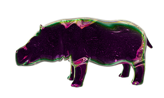 Galaxy Hippo on transparent background