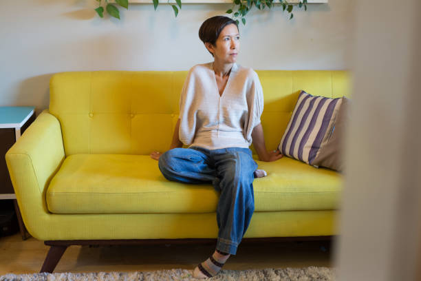 istock Woman in her living room 1430394008