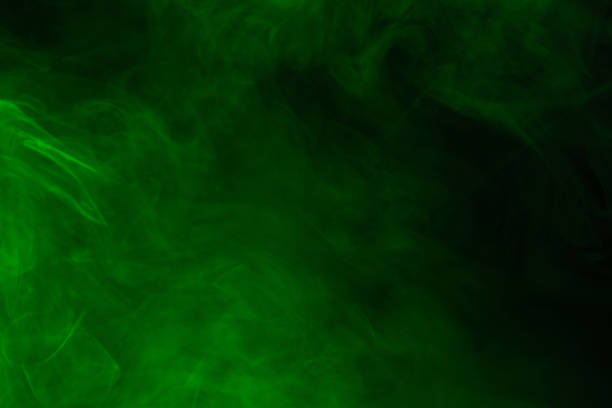 istock Green steam on a black background. 1430398217