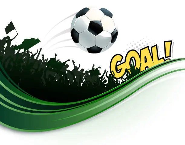 Vector illustration of goal post