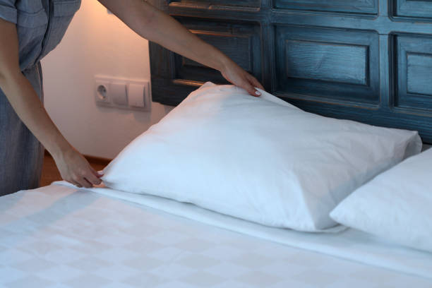 istock housekeeping maid in the hotel room 1430400522