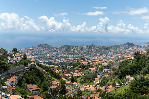 Panoramic view of Funchal on Madeira Island. Portugal.