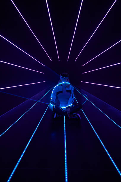 istock Woman is using virtual reality headset to access in metaverse. 1430400841