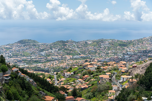 The view of Funchal, the largest city and the capital of Portugal's Autonomous Region of Madeira.