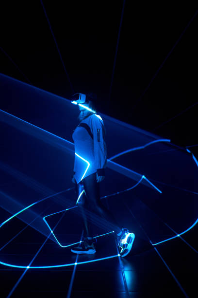 istock Woman is using virtual reality headset to access in metaverse. 1430402450