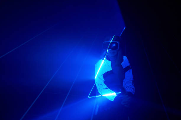 istock Woman is using virtual reality headset to access in metaverse. 1430403503