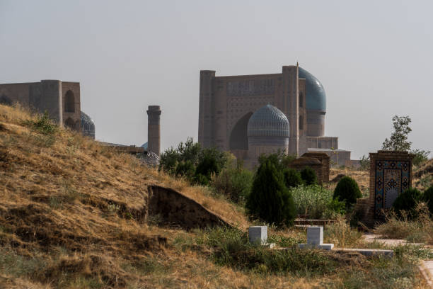 istock Bibi-Khanym Mosque shot from Afrasiyab cemetery at sunset 1430406893