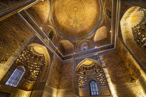 istock Golden interior of the Gur Emir Mausoleum in Samarkand 1430407904