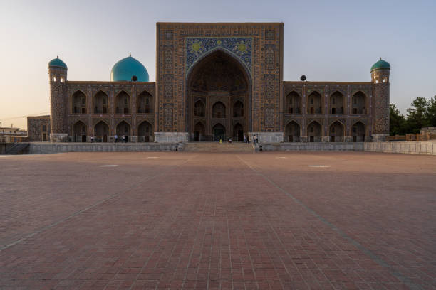 istock Tilla Kari Madrassa in Registan Complex at sunset, Samarkand 1430407968