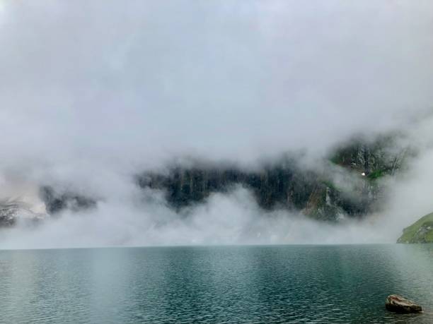 istock Snow storm on lake waters 1430413092