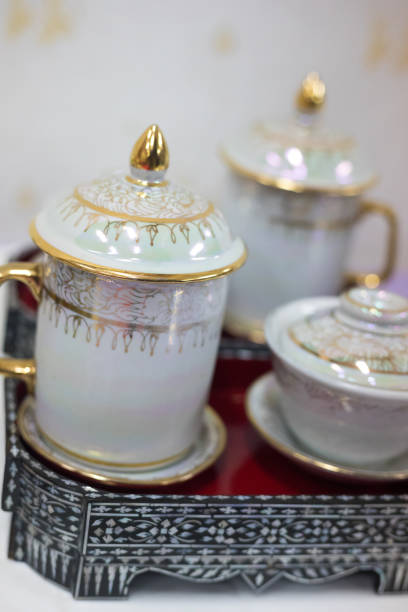 istock Thai buddhist tea pots at temple 1430416480