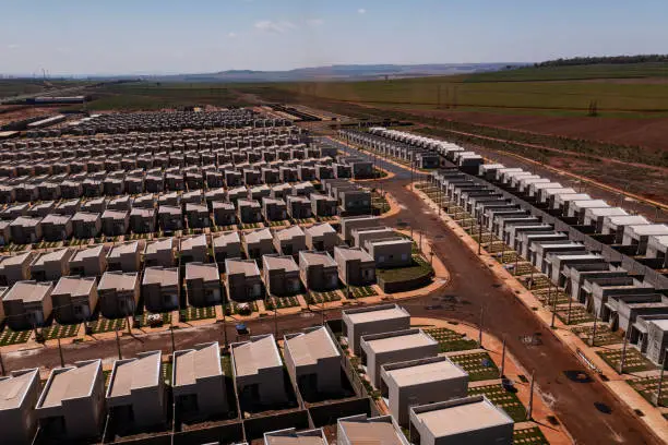 Photo of Aerial view of a housing project (popular houses) in the State of São Paulo, Brazil