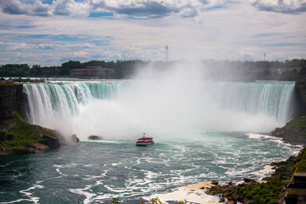 istock tourboat at the Niagara Falls in Canada 1430418154