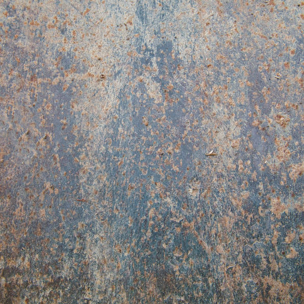 istock Rusty steel metal shovel covered with dirt texture 1430418632