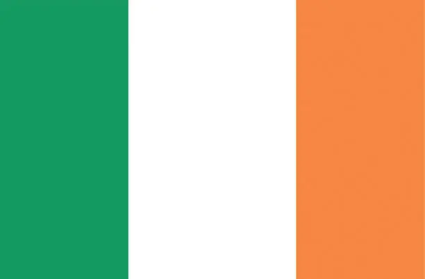 Vector illustration of Flag of Ireland vector illustration