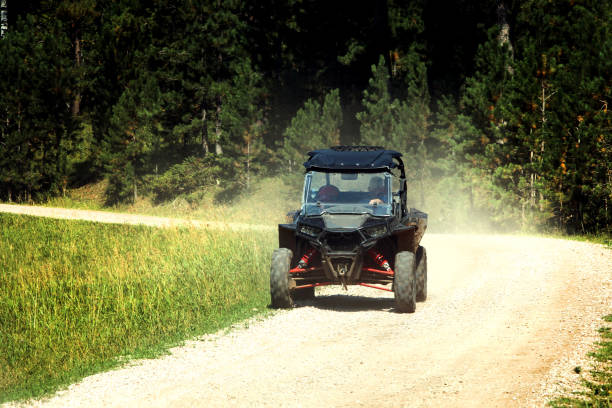 istock Single Off-Road Vehicle on Mountain Dirt Road 1430431811