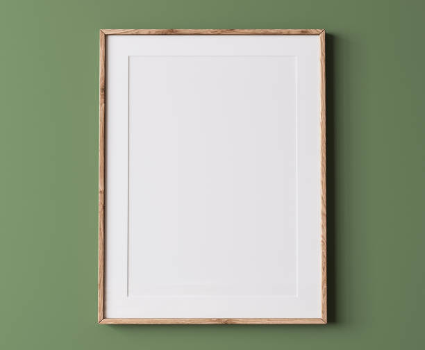 istock Simple minimal frame mockup, minimal room decoration 1430436192