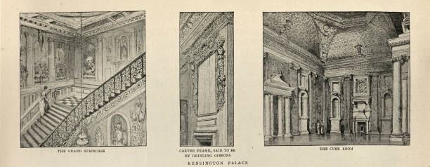 istock Kensington Palace, Grand staircase, Cube room, 19th Century. 1890s 1430464825