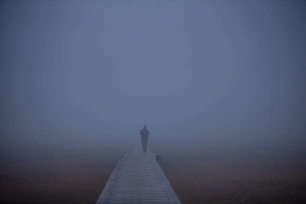 istock Person on foggy walkway 1430466104