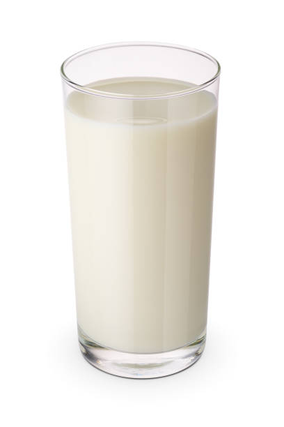 istock Glass of milk isolated on white. 1430471332