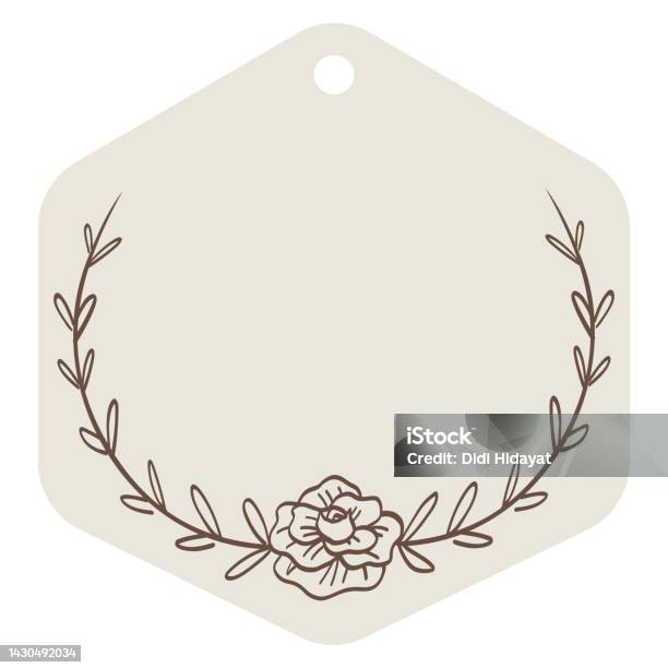 Frame Tag Vector Frame Tag Design Floral Flower Theme Template Element Vector Frame ...