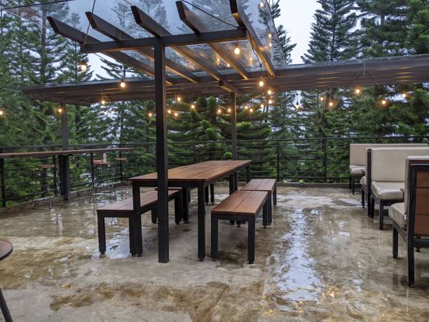 Outdoor cafe decoration