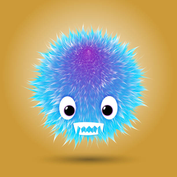 conceptual bright vector blue sea urchin on yellow background