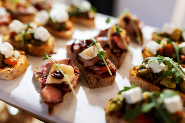 istock many small delicious sandwiches with bacon and cheese on the whole frame 1430495951