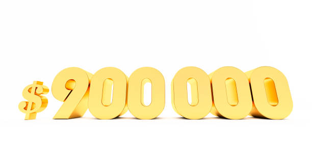 istock gold nine hundred thousand dollars isolated on white background, 1430496791