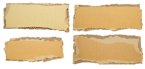 istock Brown Cardboard paper piece isolated on white background 1430510145
