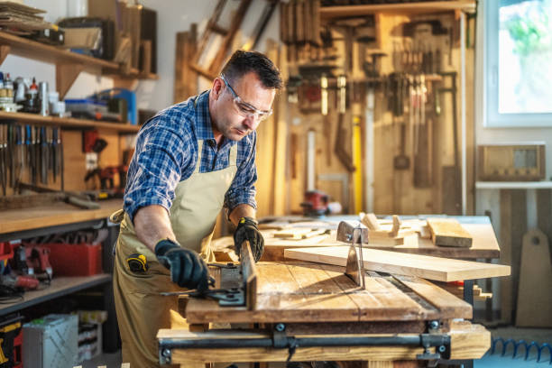 istock Experienced professional doing set up of machinery in workshop 1430510907