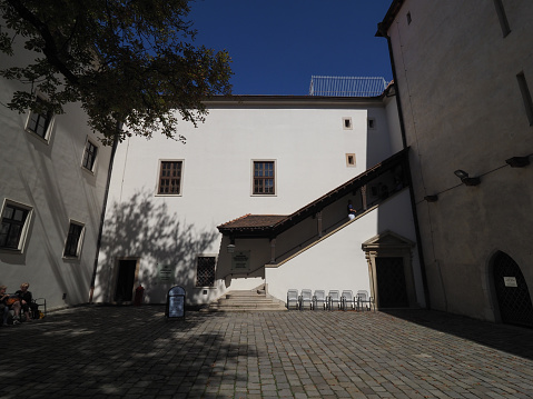 Brno, Czech Republic - Circa September 2022: Spilberk castle on the hilltop