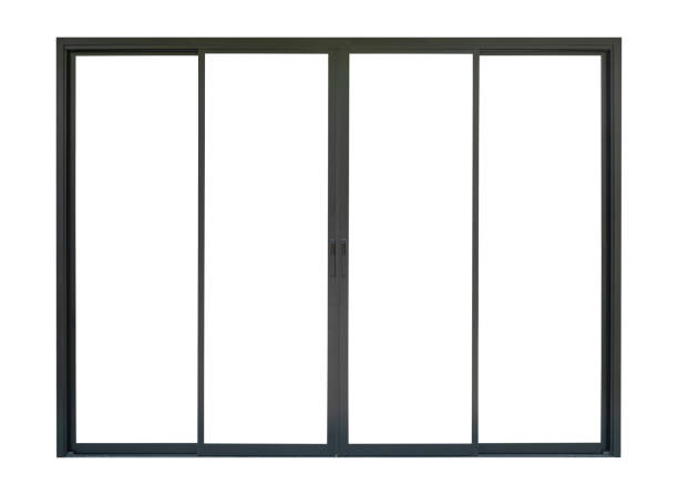 istock black metallic door frame isolated on white background 1430511189